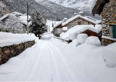 Chiareggio, paesaggio innevato - Chalet Tana del Grillo